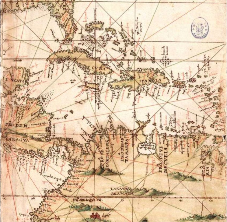  Source: Map of Alonso de Santa Cruz (1505-1567), Spanish National Library, Madrid